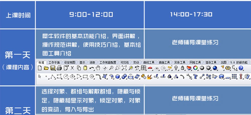 3D打印培训课程-犀牛软件基础 界面